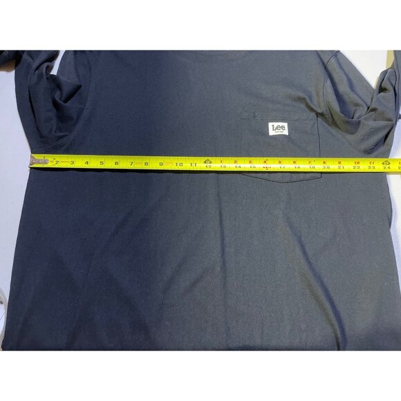 Lee Mens X-Large Classic Fit Long Sleeve Black Shirt With Pocket 60% Cotton 40% - Picture 5 of 10